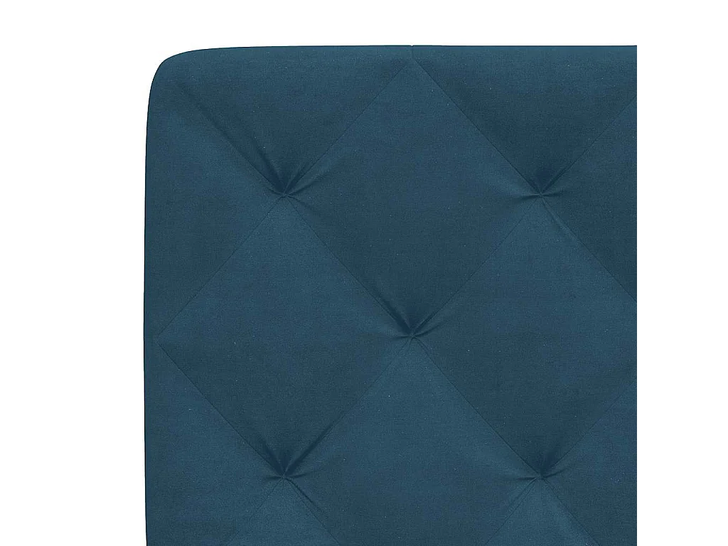 Bedframe met LED zonder matras fluweel blauw 140x190 cm