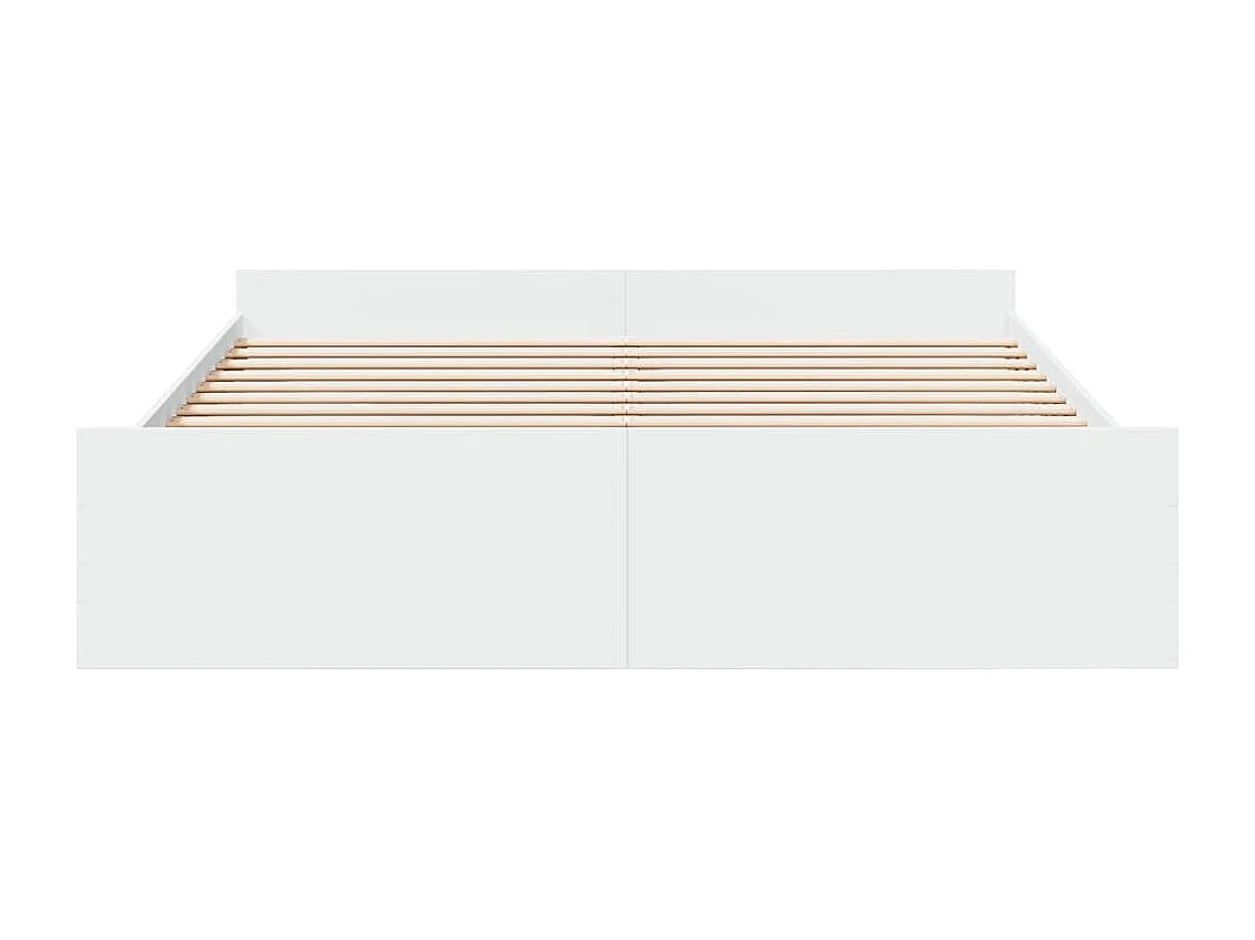 Bettgestell mit Schubladen Weiß 180x200 cm Holzwerkstoff