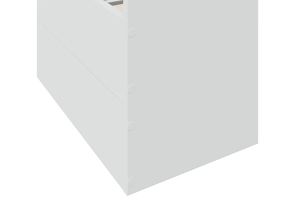 Cadre de lit avec tiroirs sans matelas blanc 180x200 cm
