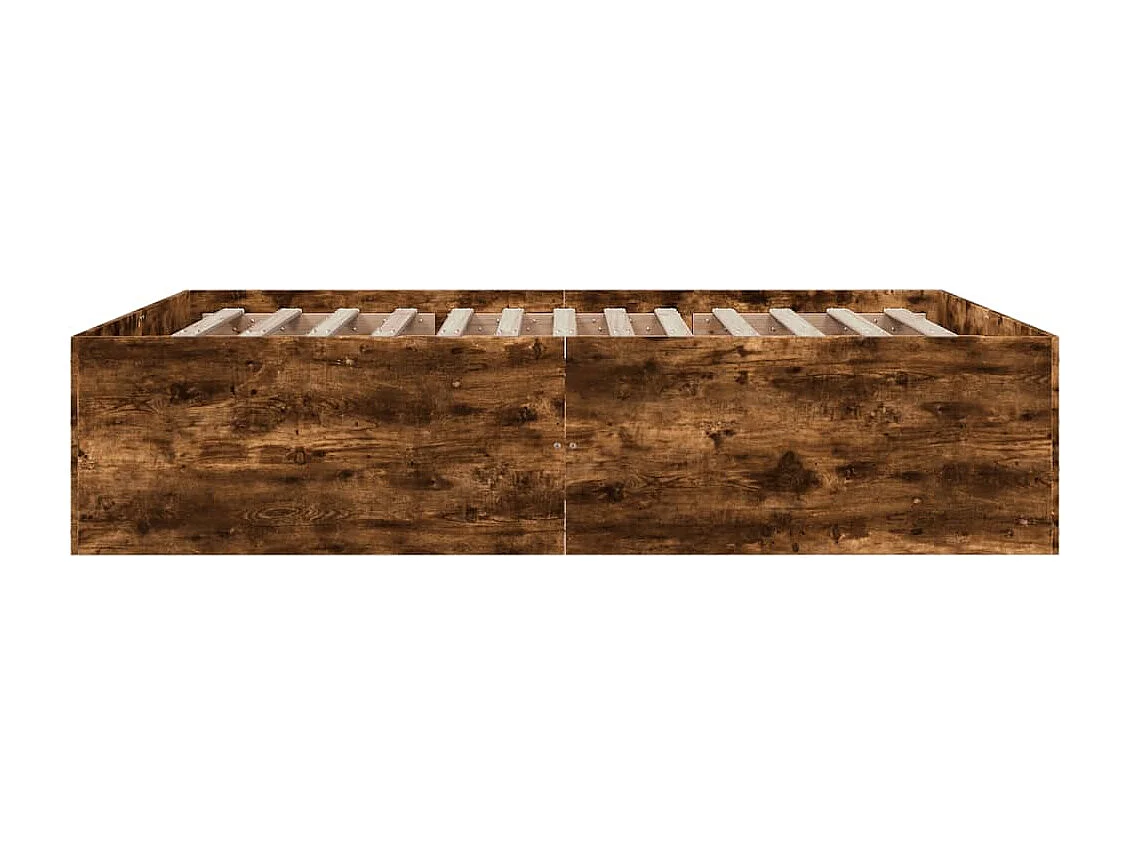 Bedframe bewerkt hout gerookt eikenkleurig 160x200 cm