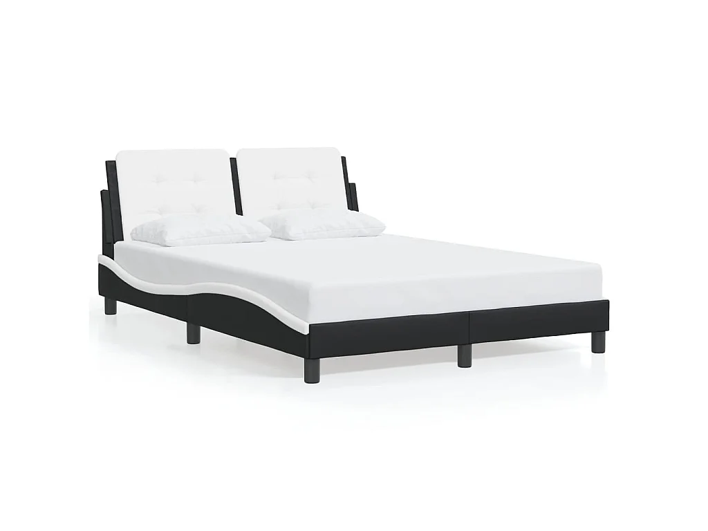 Giroletto con LED senza Materasso Zadar Nero e Bianco 140x190 cm