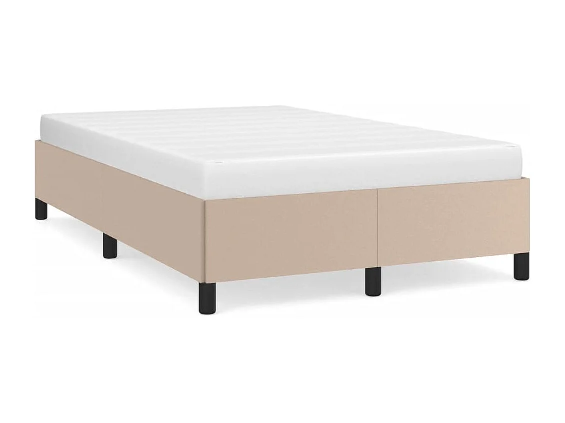 Cadre de lit sans matelas cappuccino 120x190 cm similicuir