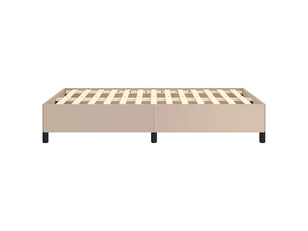 Cadre de lit sans matelas cappuccino 120x190 cm similicuir