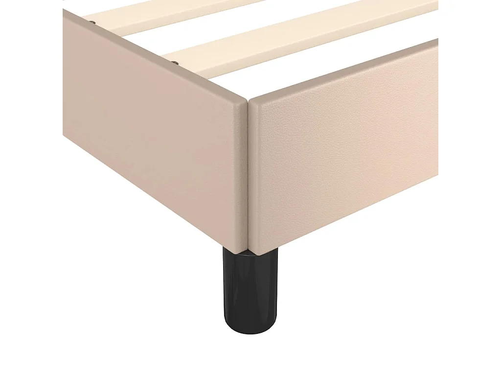 Cadre de lit sans matelas cappuccino 120x190 cm similicuir