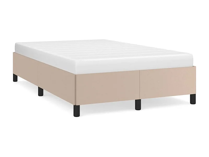 Bedframe zonder matras 120x190 cm kunstleer cappuccinokleurig