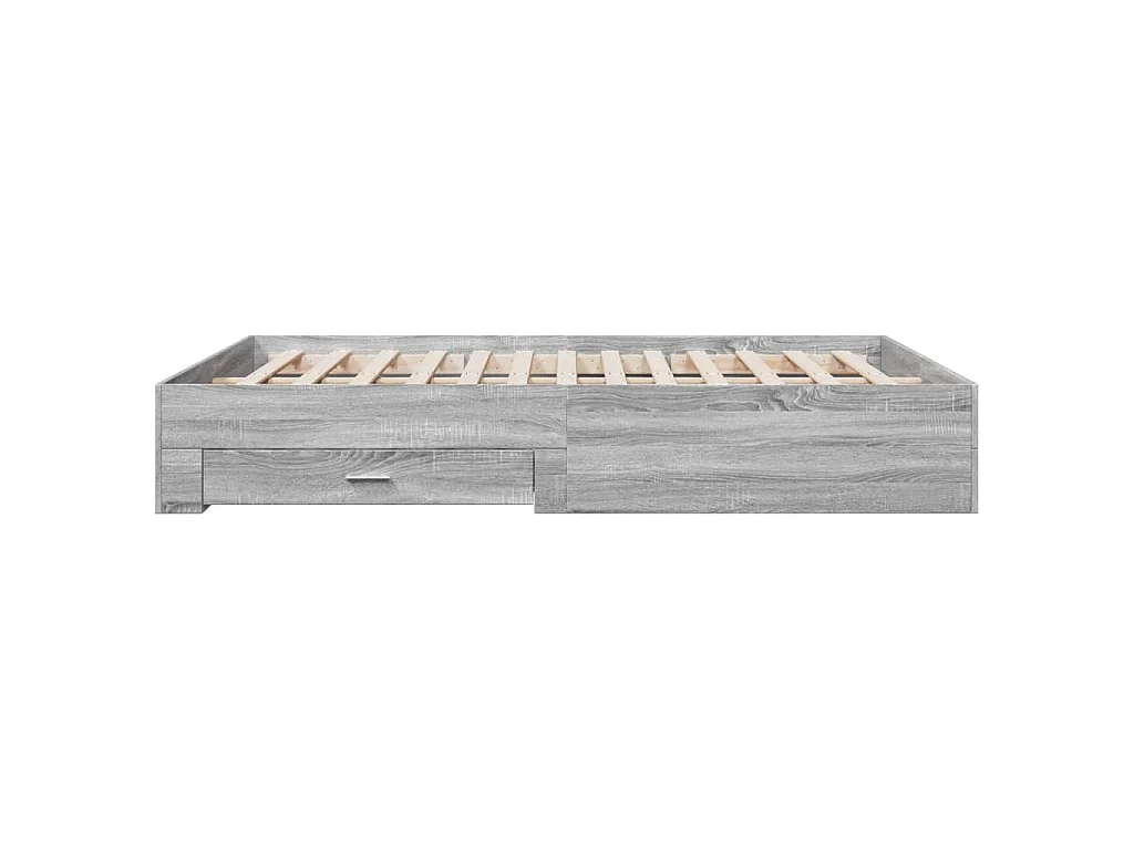 Bedframe met lades bewerkt hout grijs sonoma eiken 160x200 cm