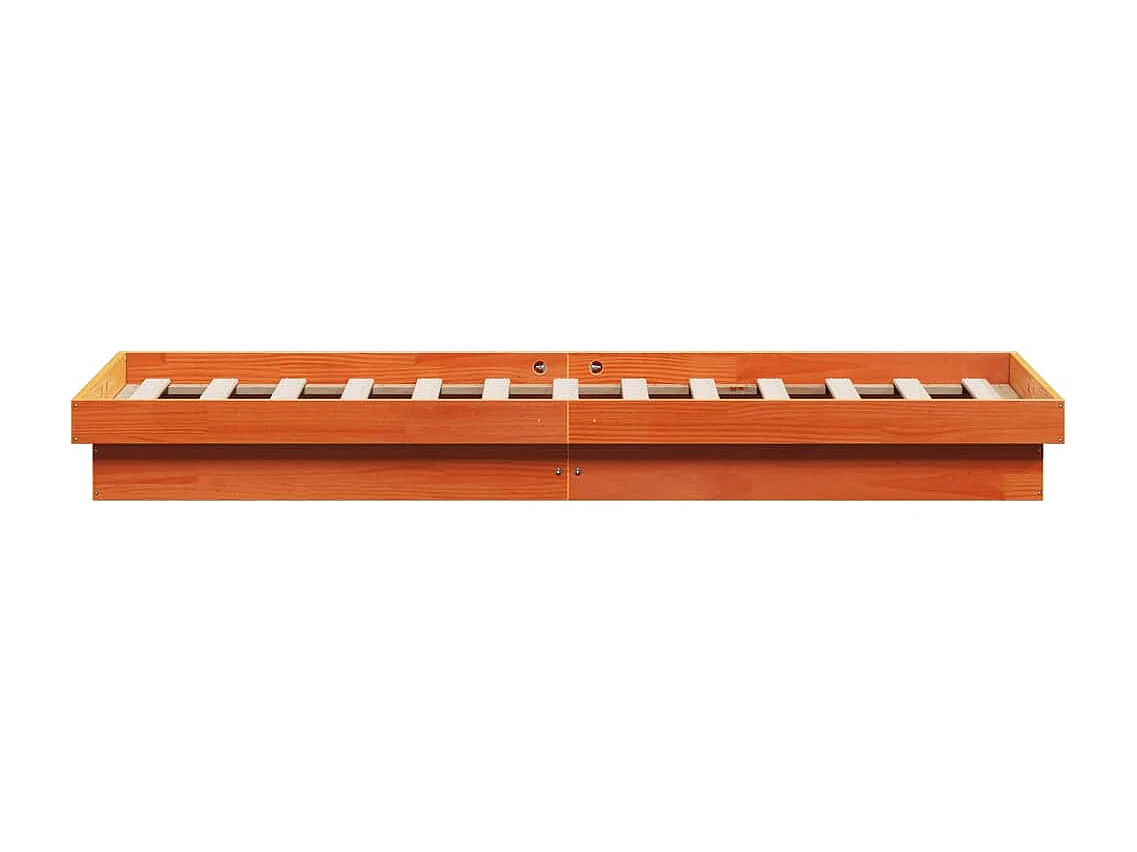 Cadre de lit à LED sans matelas 120x190 cm bois massif