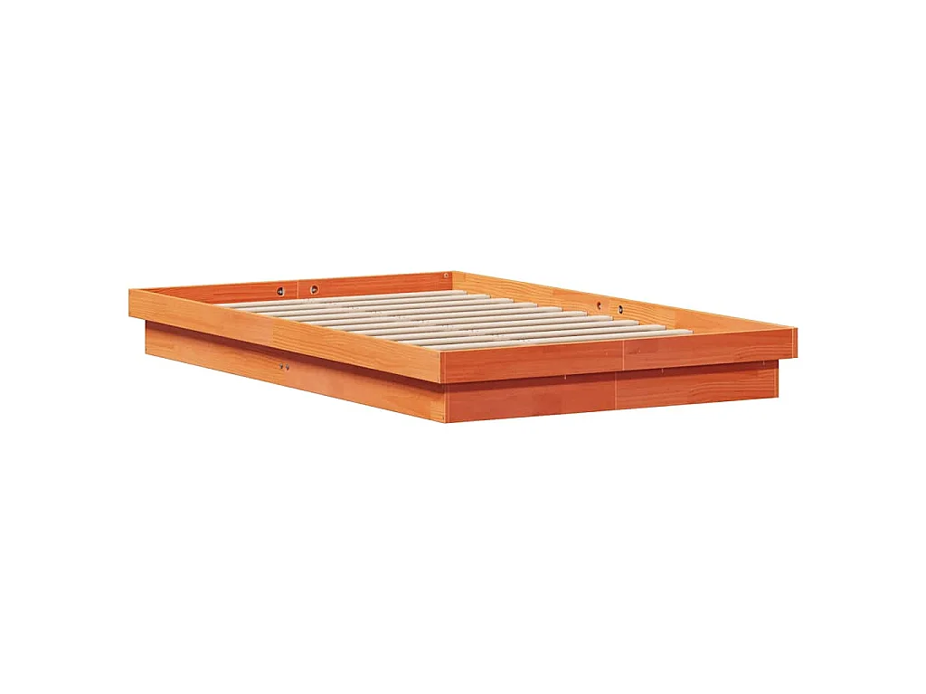 Cadre de lit à LED sans matelas 120x190 cm bois massif