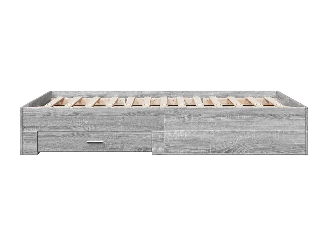 Giroletto Cassetti Grigio Sonoma 140x190 cm Legno Multistrato