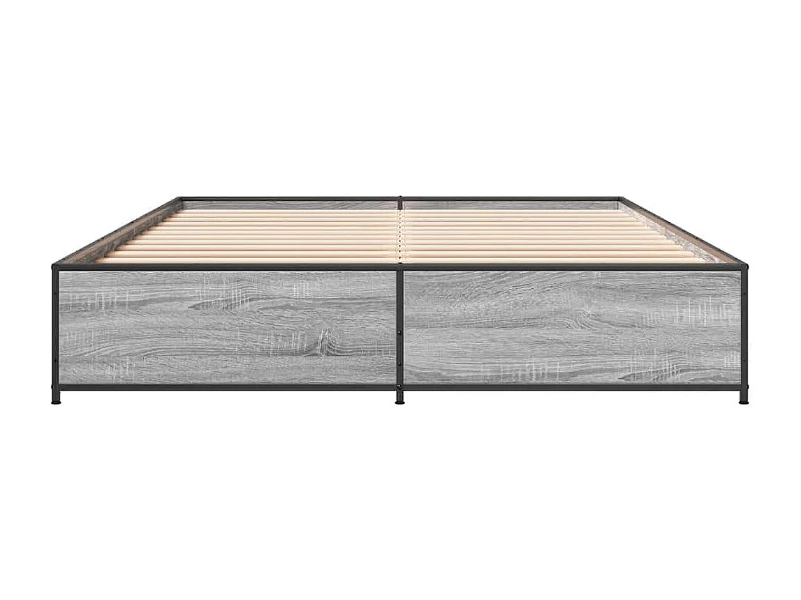 Cadre de lit sans matelas sonoma gris 140x190 cm