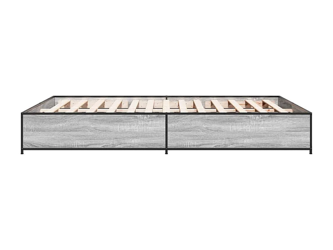 Cadre de lit sans matelas sonoma gris 140x190 cm