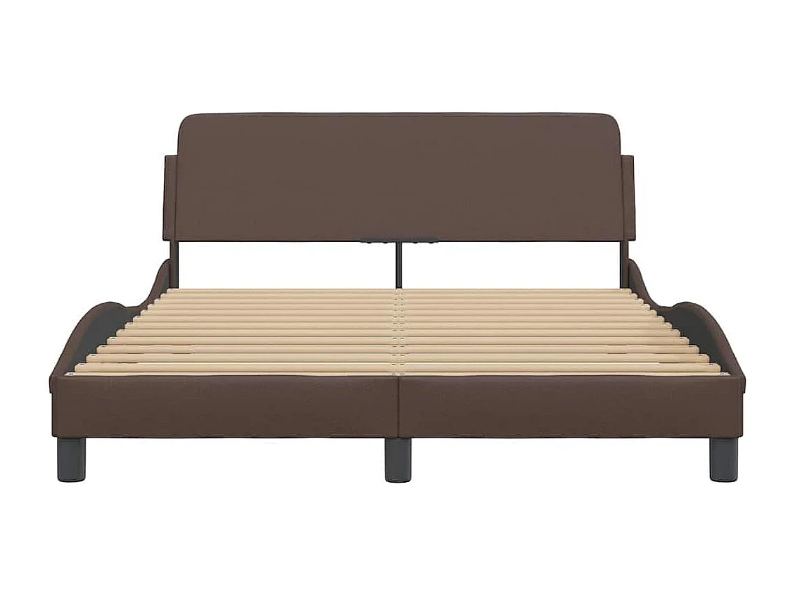 Cadre de lit Dover marron 140x190 cm similicuir