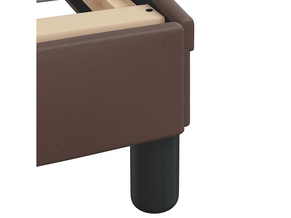 Cadre de lit Dover marron 140x190 cm similicuir