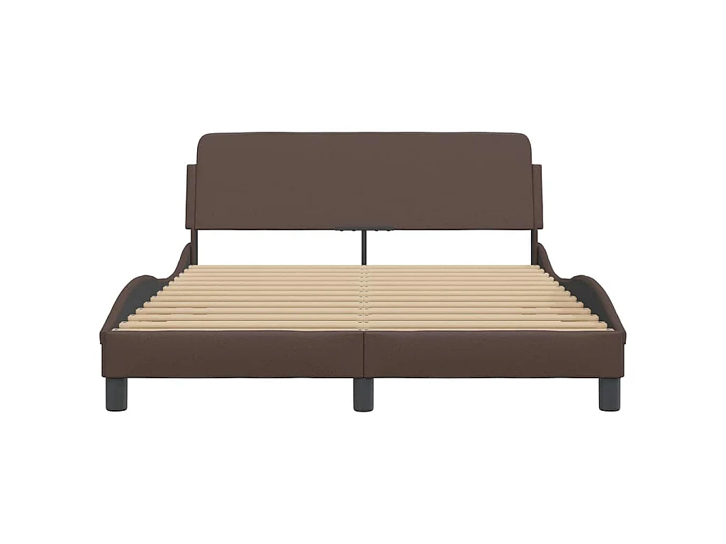 Bedframe "Dover" kunstleer bruin 140x190 cm