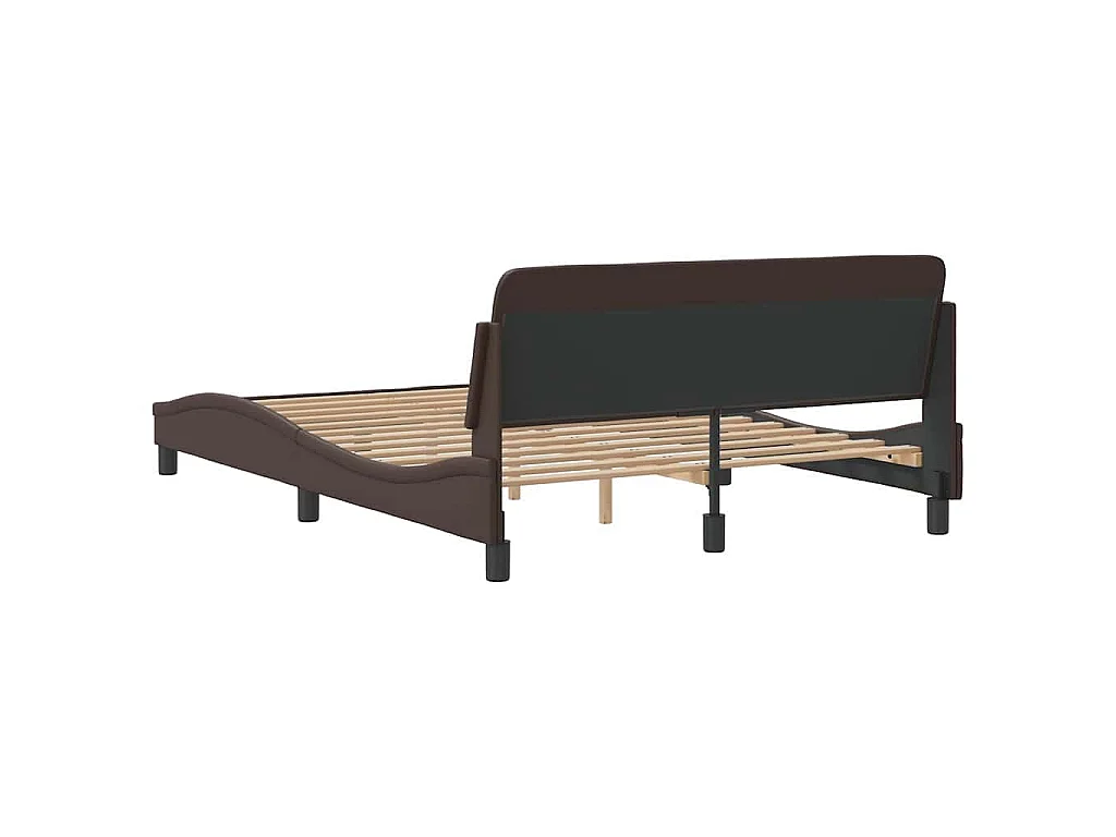 Bedframe "Dover" kunstleer bruin 140x190 cm