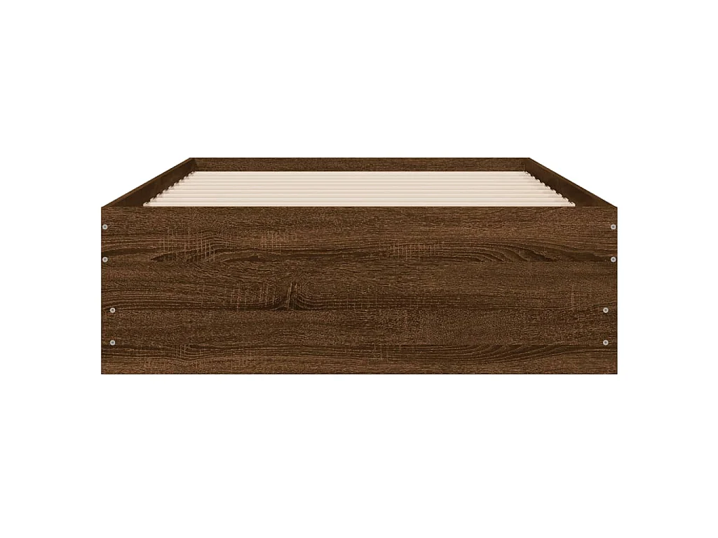 Cama con cajones madera de ingeniería marrón roble 90x190 cm