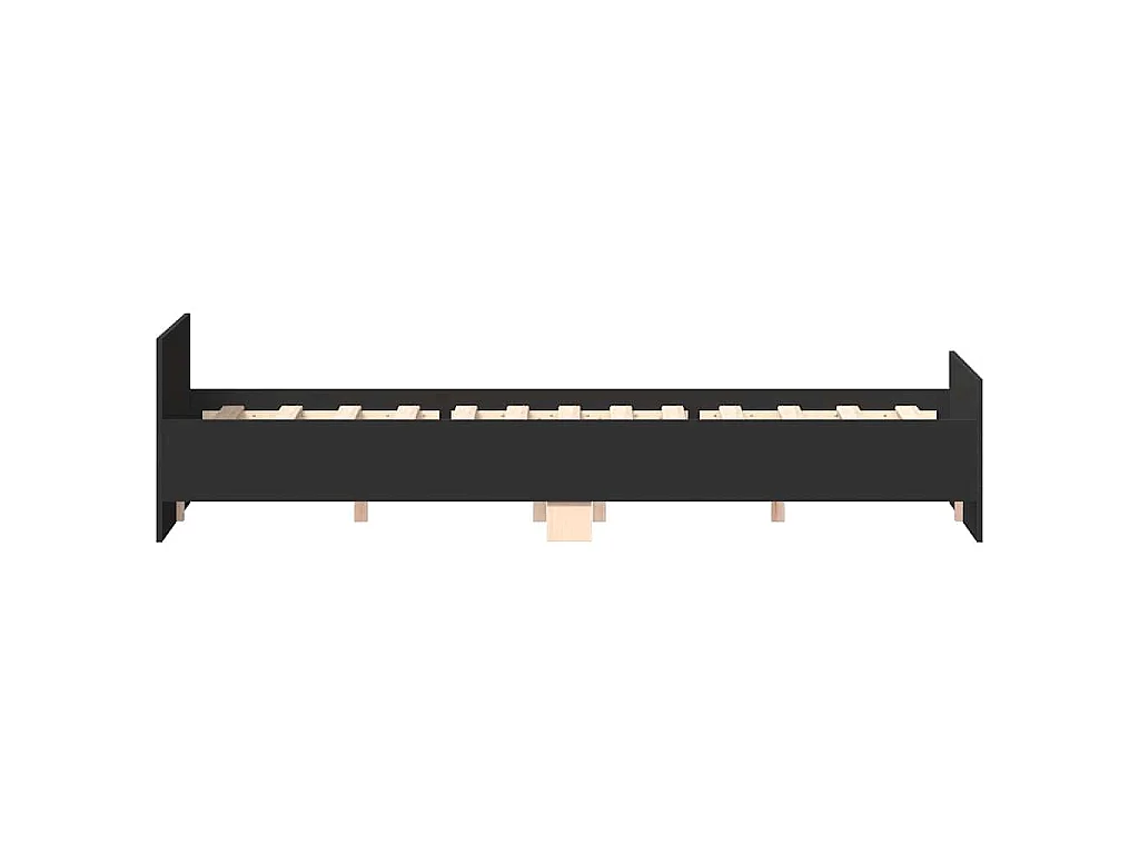 Cadre de lit sans matelas noir 120x190 cm