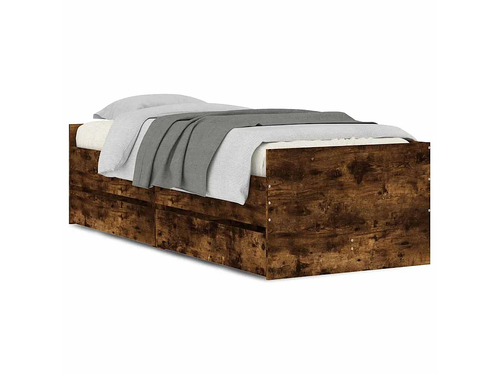Giroletto con Cassetti Rovere Fumo 90x190 cm
