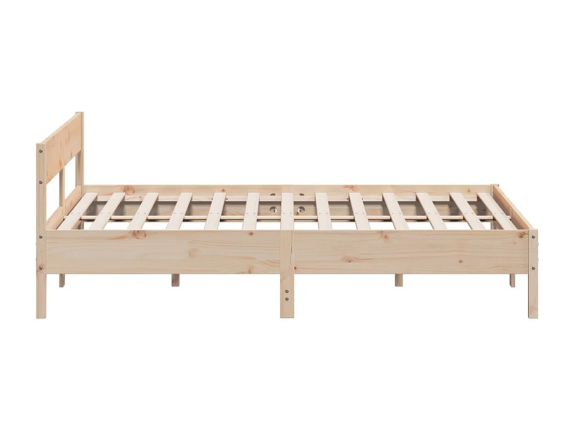 Estructura de cama sin colchón madera maciza de pino 180x200 cm