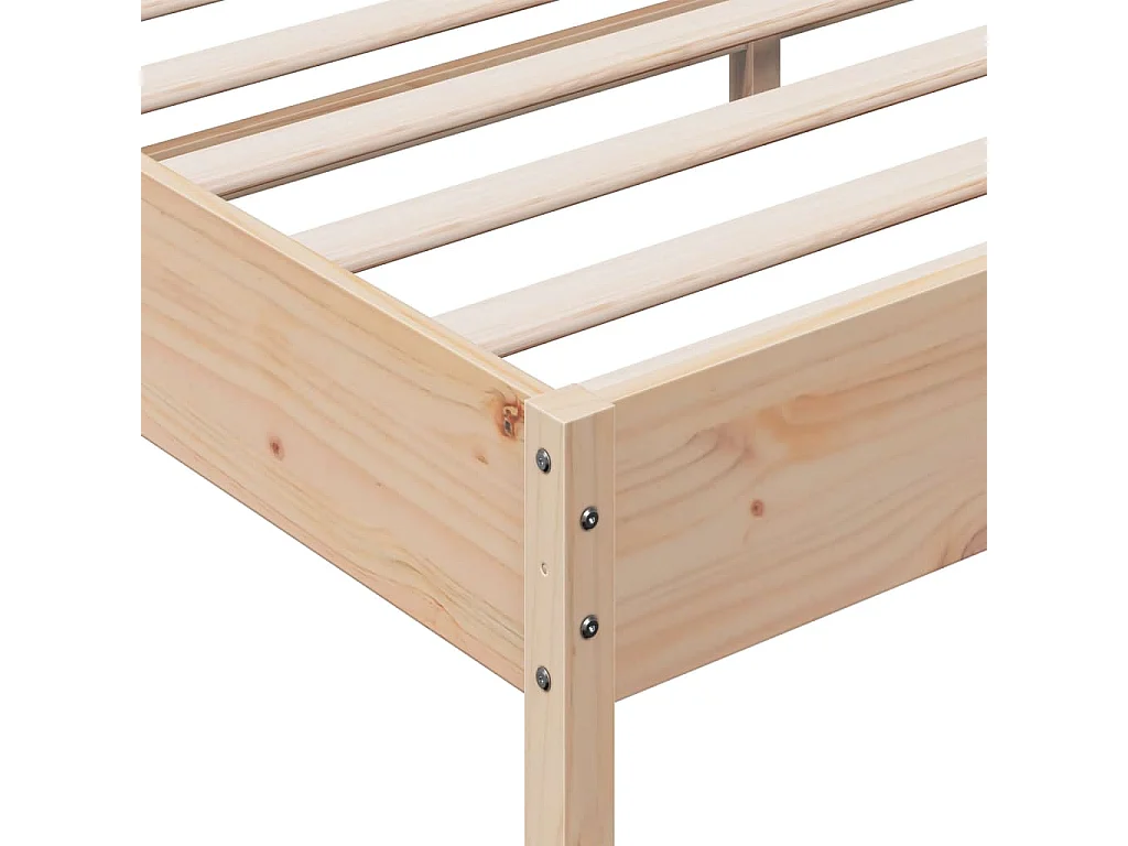 Estructura de cama sin colchón madera maciza de pino 180x200 cm
