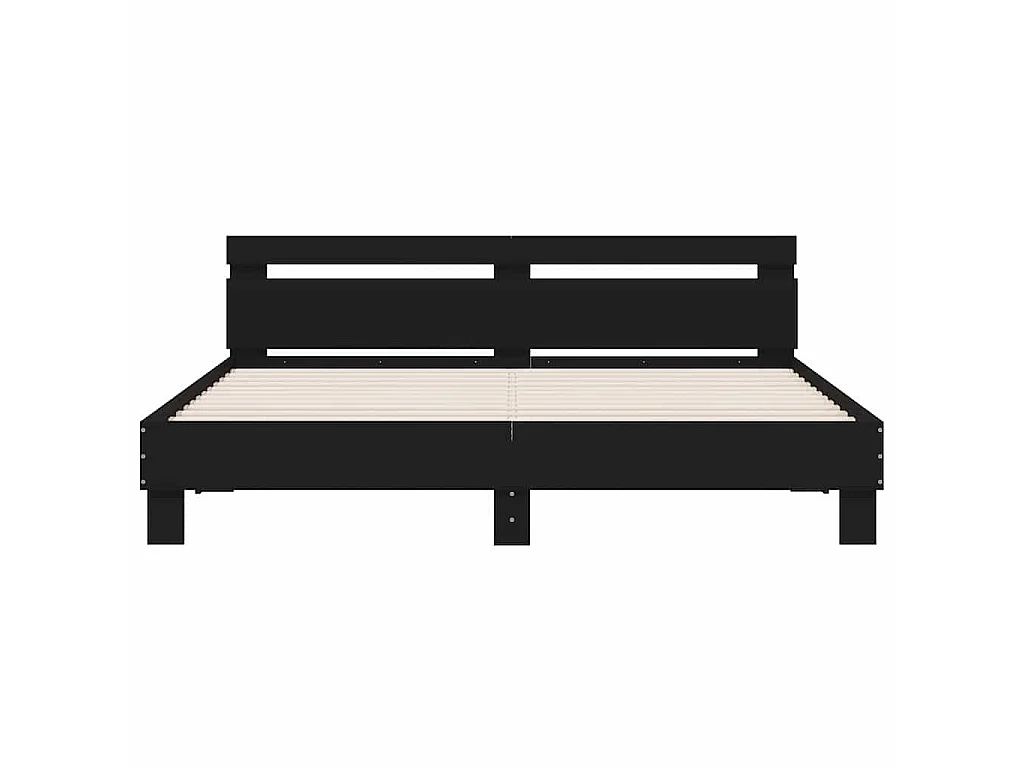 Estrutura cama c/ cabeceira 180x200 cm derivados madeira preto