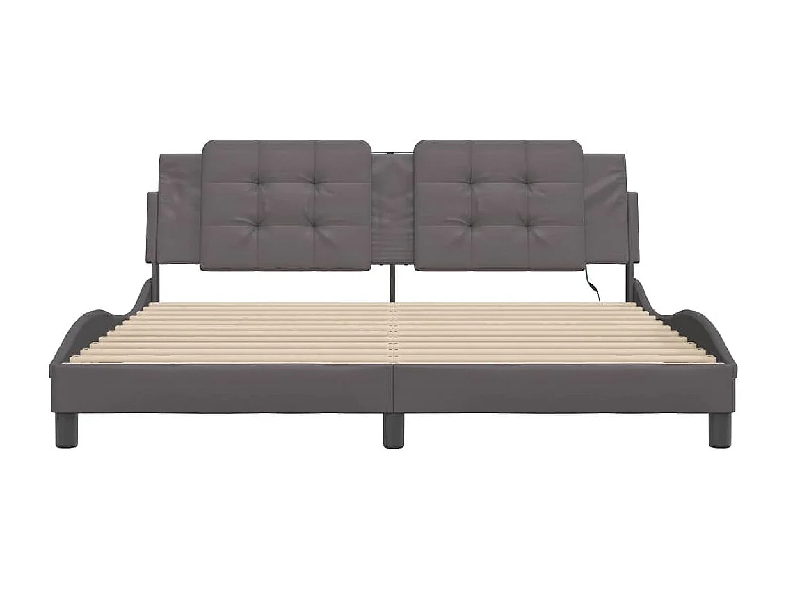 Bedframe met LED zonder matras "Zadar" zwart 180x200 cm