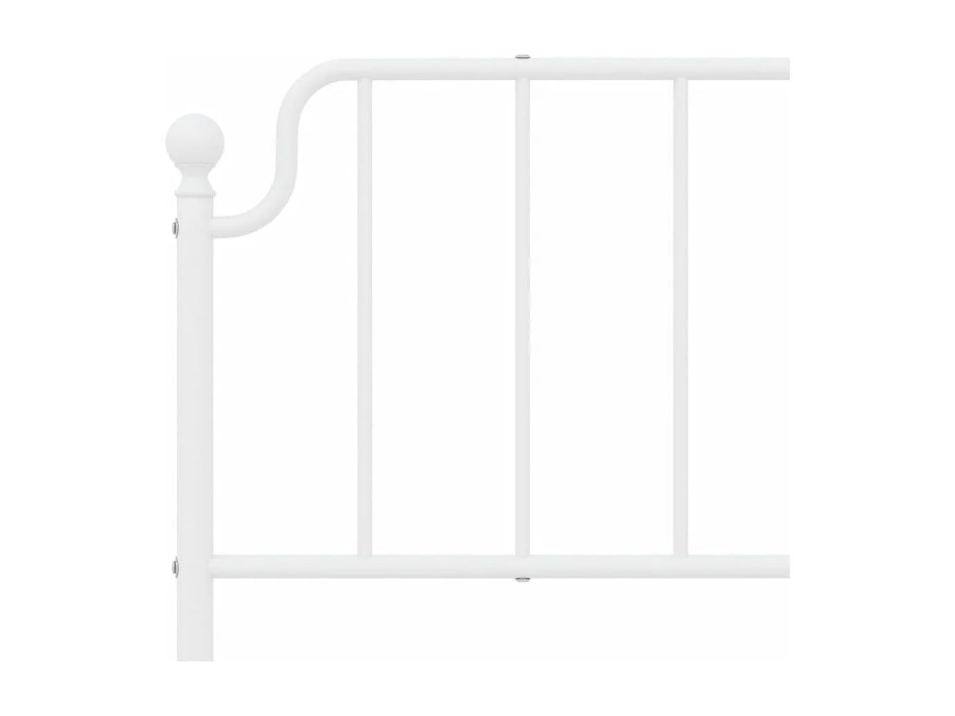 Estrutura de cama com cabeceira 180x200 cm metal branco