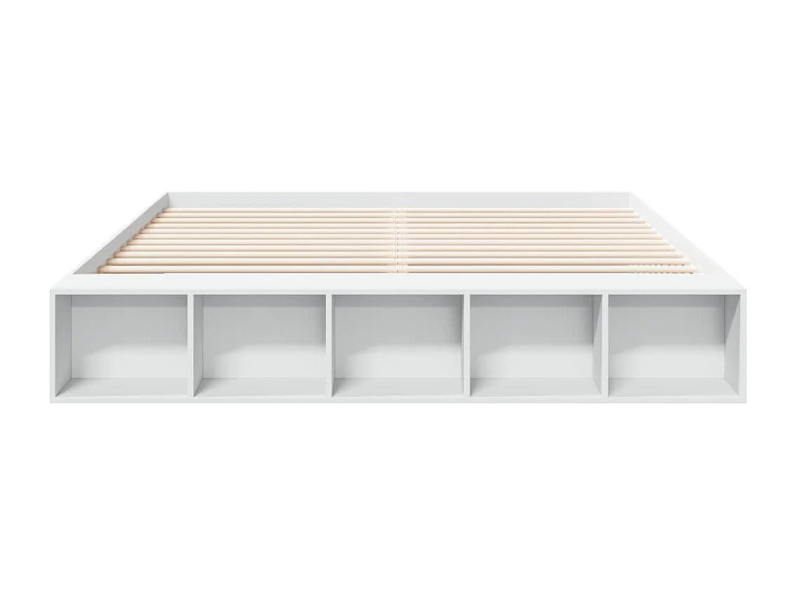 Estrutura de cama 200x200 cm derivados de madeira branco