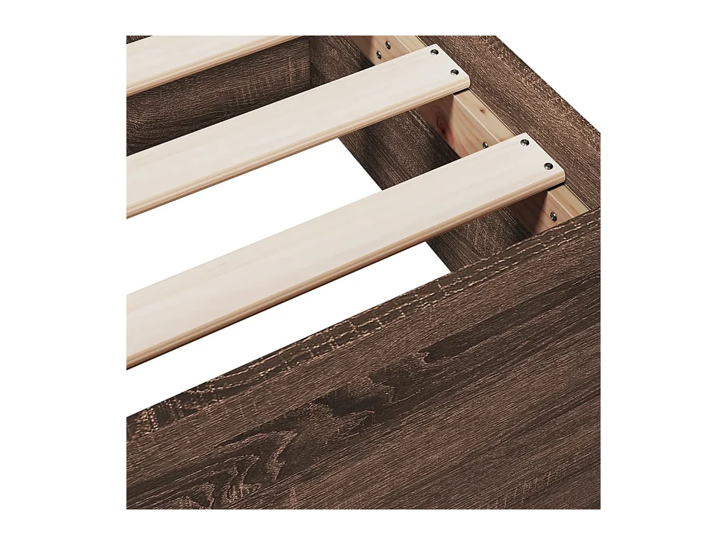 Cadre de lit avec tiroirs sans matelas chêne marron 200x200 cm