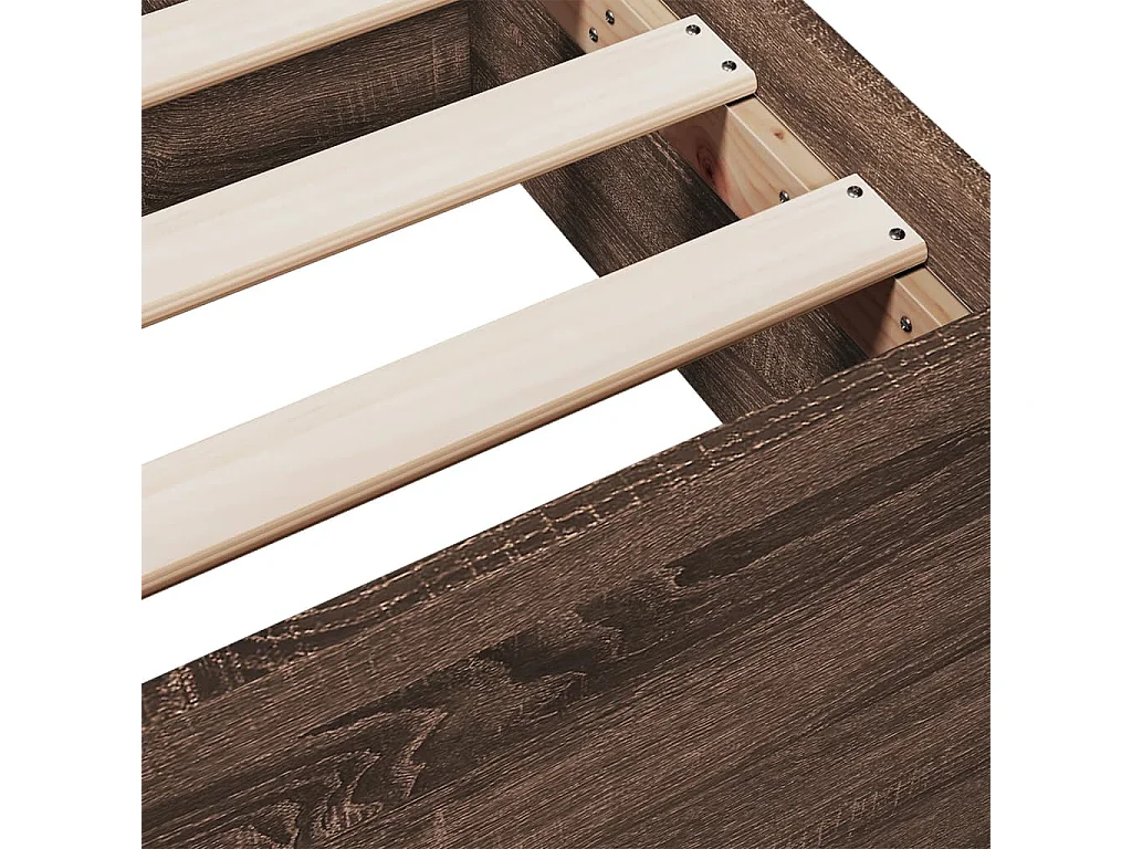 Cadre de lit avec tiroirs sans matelas chêne marron 200x200 cm