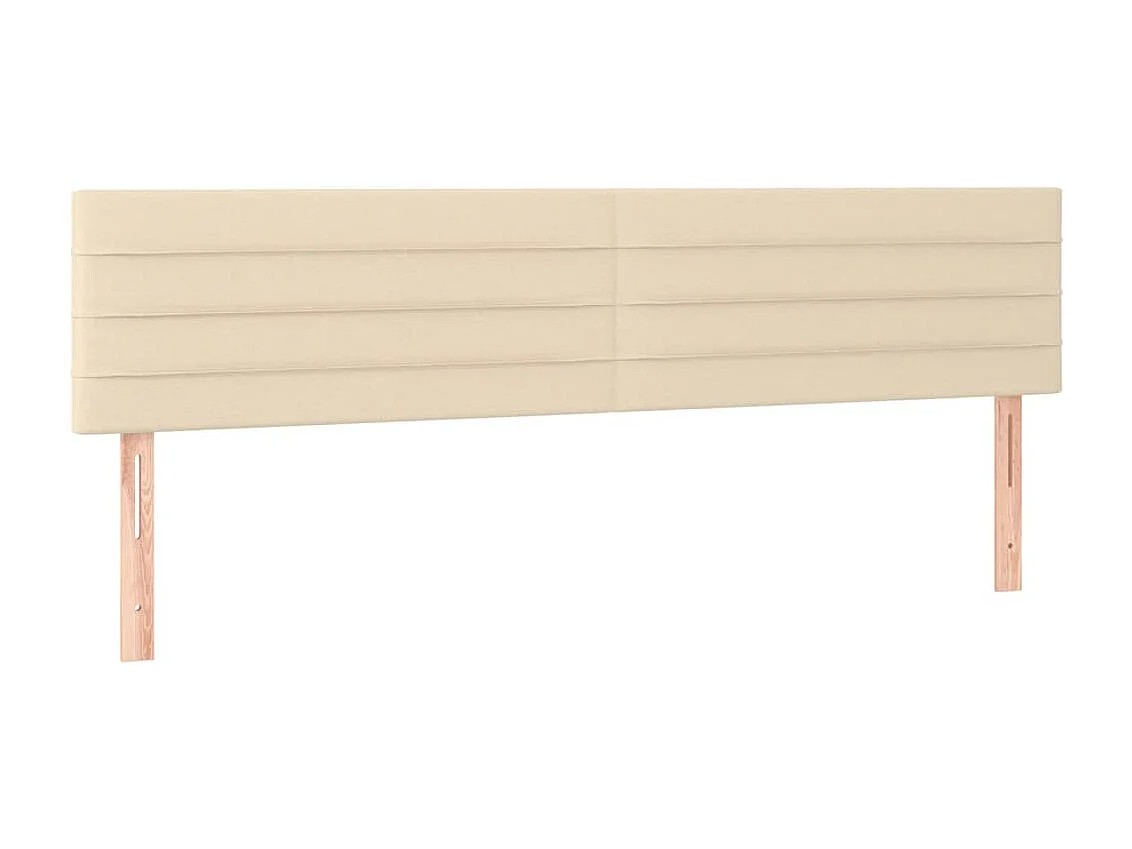 Cadre de lit sans matelas crème 120x190 cm tissu