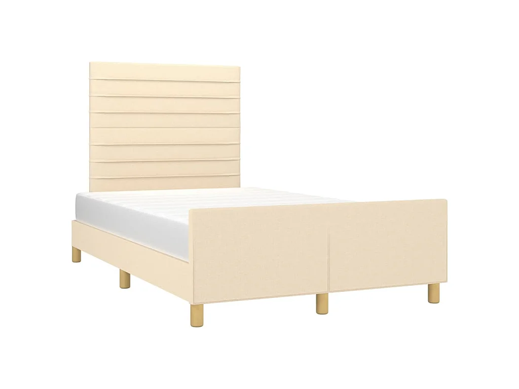 Giroletto senza Materasso Crema 120x190cm in Tessuto