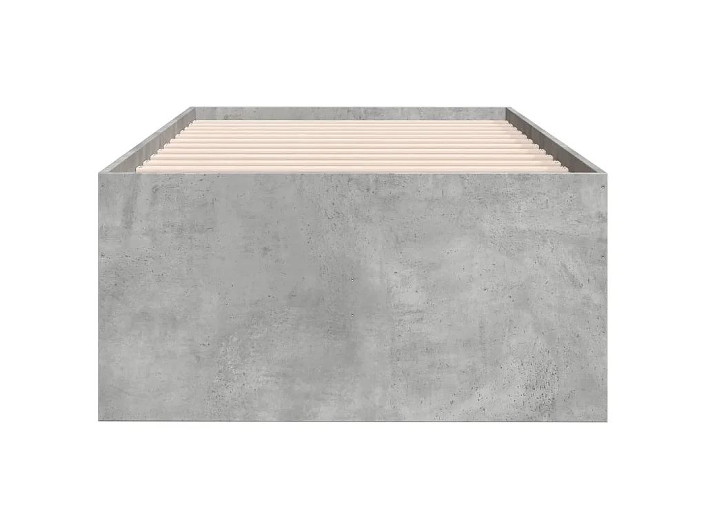 Tagesbett mit Schubladen ohne Matratze Betongrau 90x190 cm