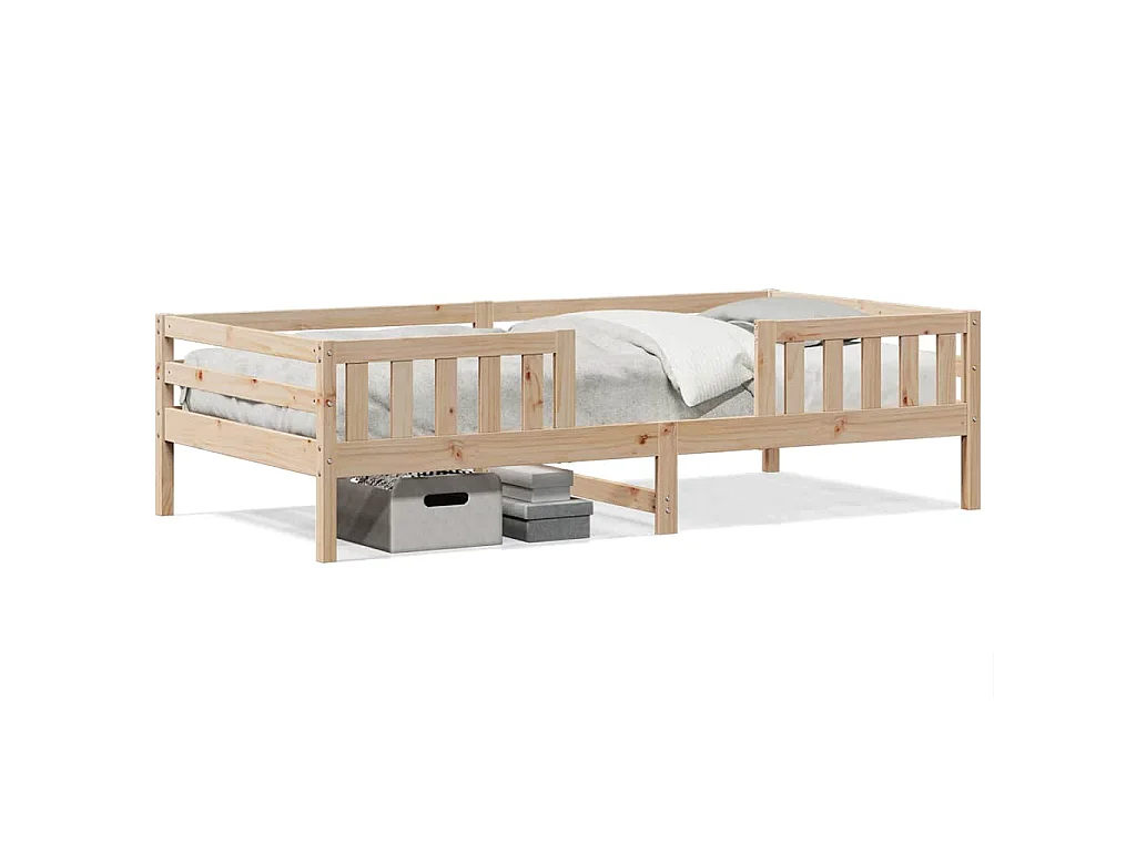Cadre de lit sans matelas 90x190 cm bois de pin massif