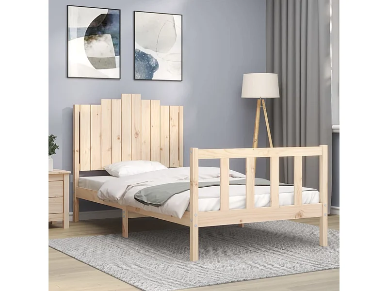 Cadre de lit sans matelas 100x200 cm bois massif de pin
