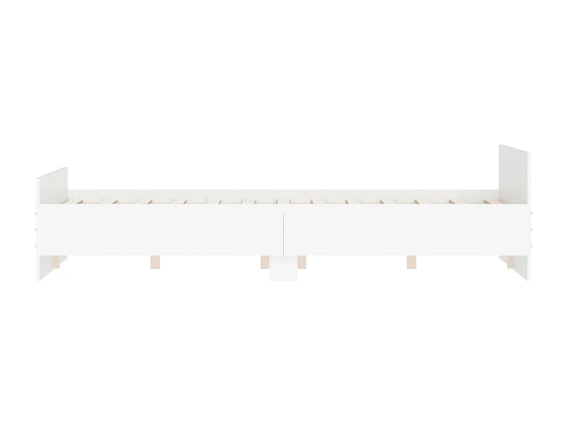 Bedframe met hoofd- en voeteneinde wit 140x190 cm