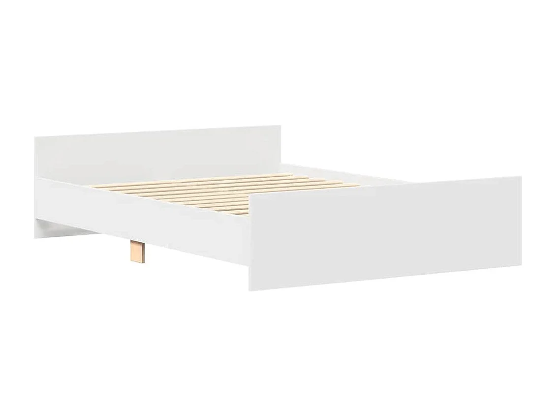Cadre de lit sans matelas blanc 140x190 cm
