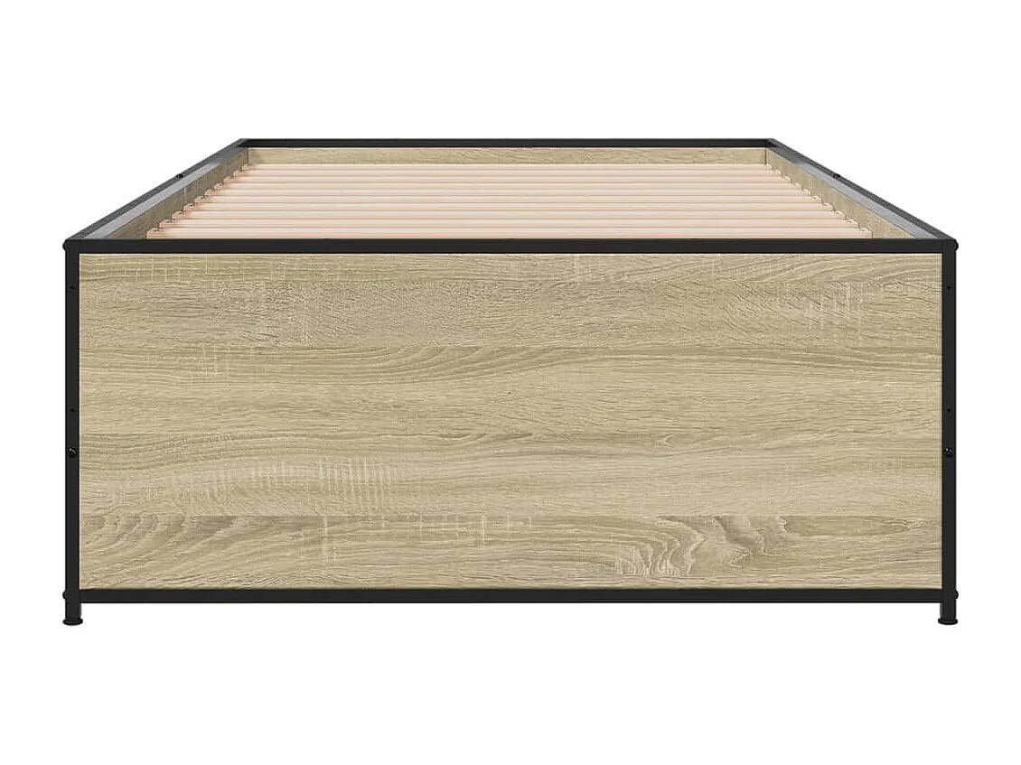 Giroletto Rovere Sonoma 90x190cm in Legno Multistrato e Metallo