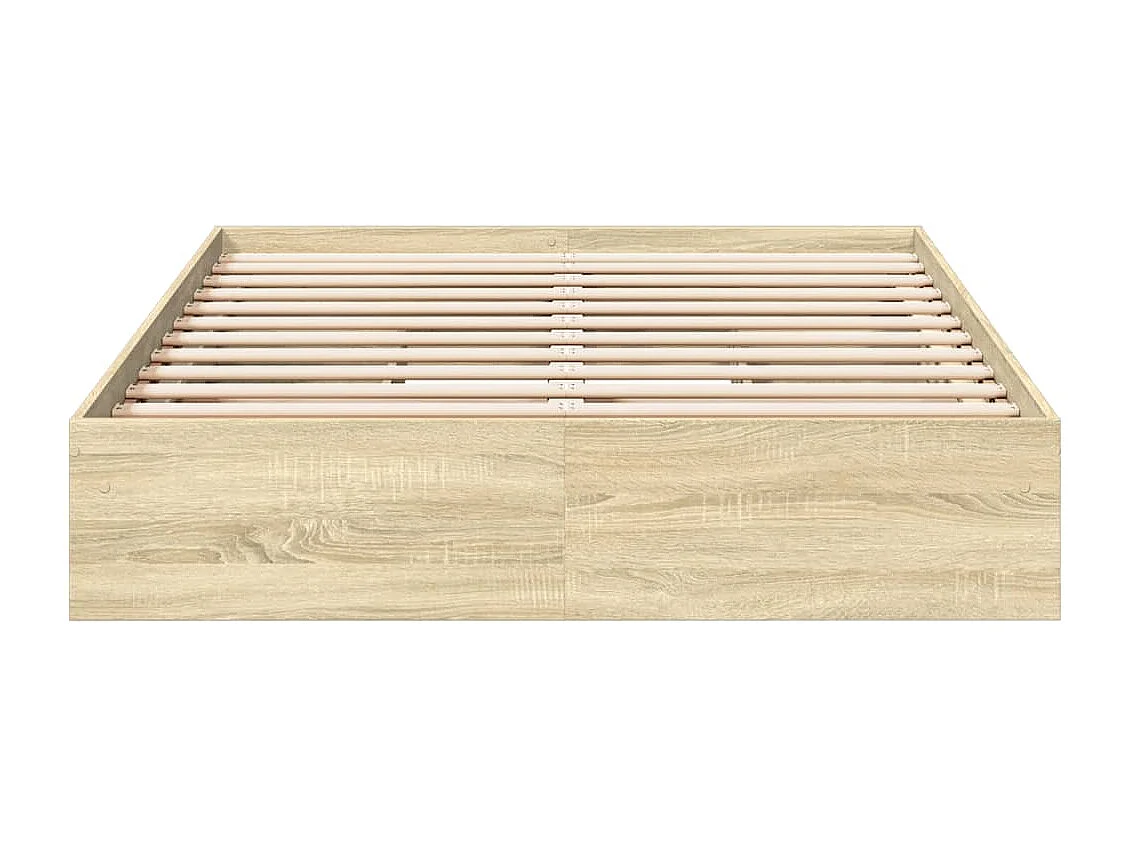 Cadre de lit avec tiroirs sans matelas chêne sonoma 135x190 cm