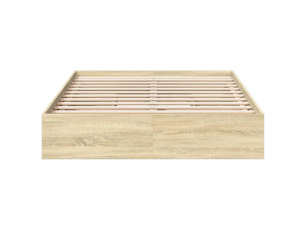 Cadre de lit avec tiroirs sans matelas chêne sonoma 135x190 cm