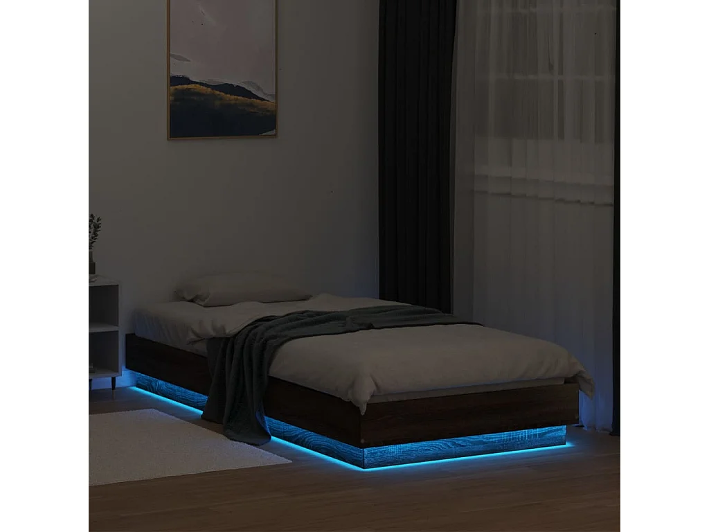 Giroletto con LED Rovere Marrone 100x200 cm