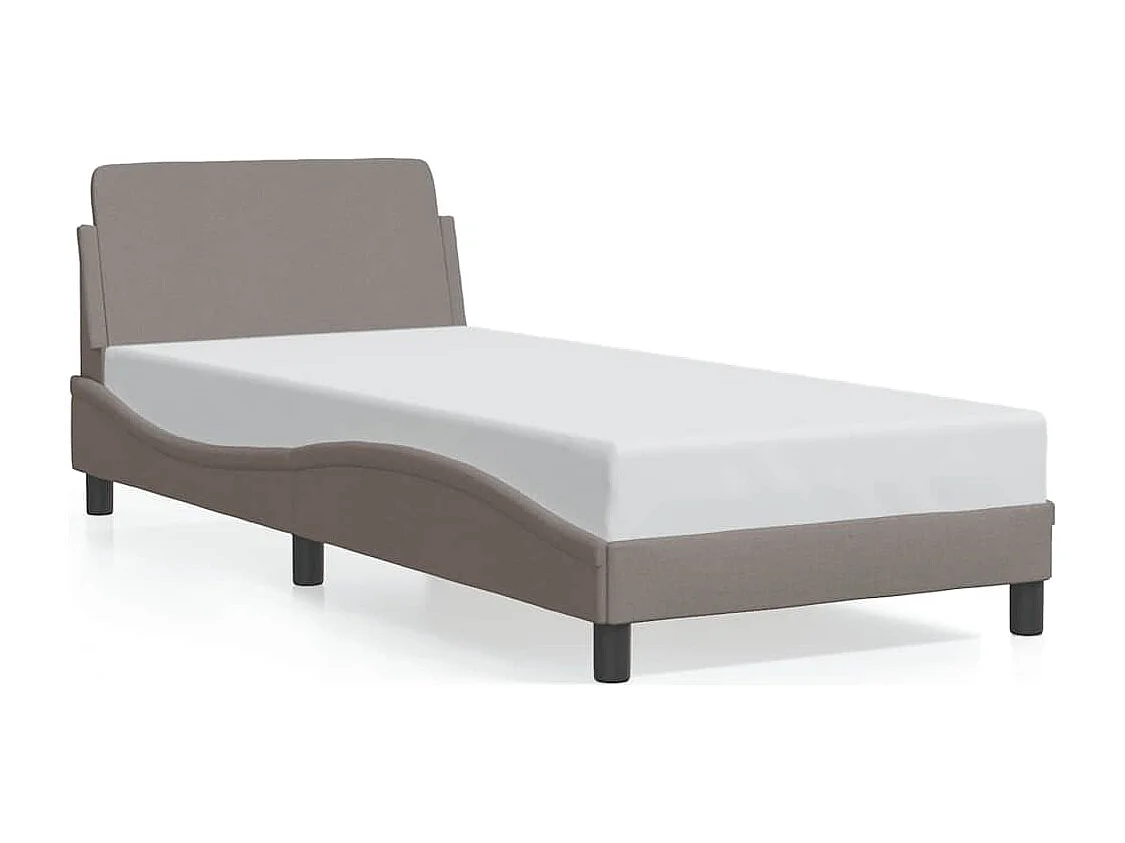 Bedframe met hoofdeinde "Dover" 90x200 cm stof taupe