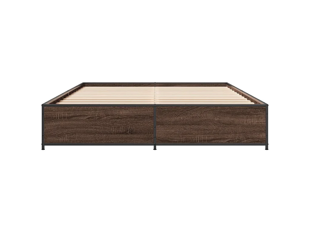 Cadre de lit sans matelas chêne marron 140x190 cm