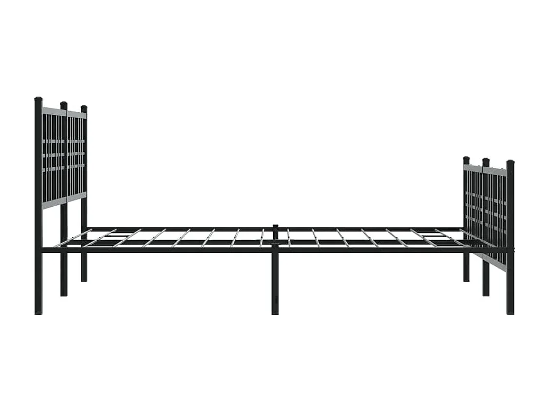 Estructura cama sin colchón con estribo metal negro 120x190 cm