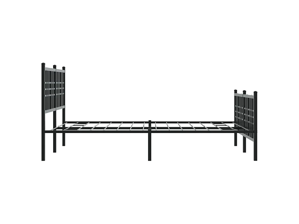 Bedframe met hoofd- en voeteneinde metaal zwart 120x190 cm