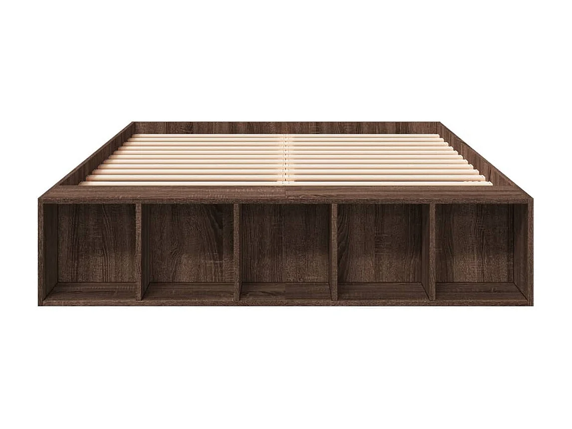 Cadre de lit sans matelas chêne marron 120x200 cm