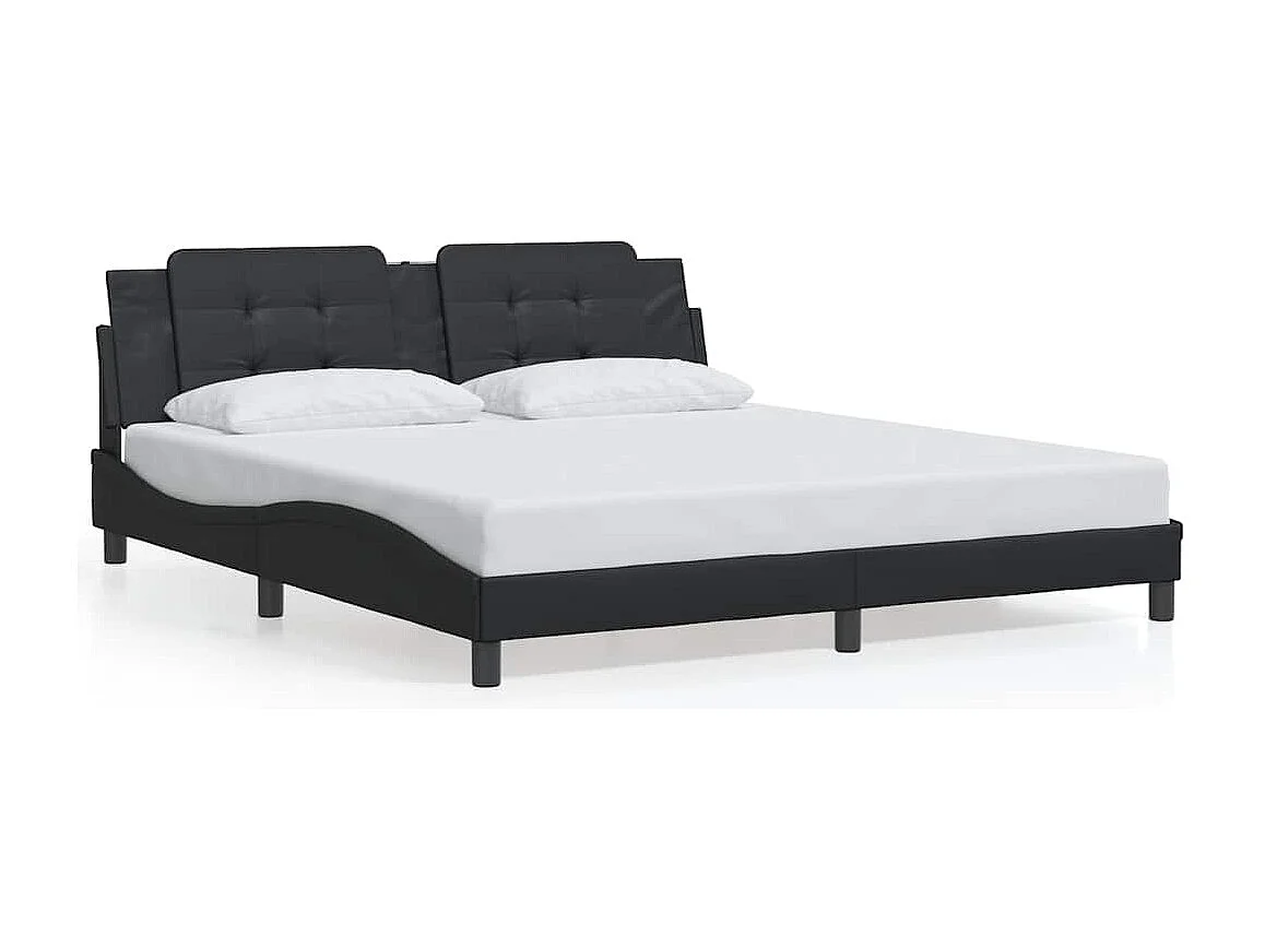 Bedframe zonder matras "Zadar" kunstleer zwart 180x200 cm