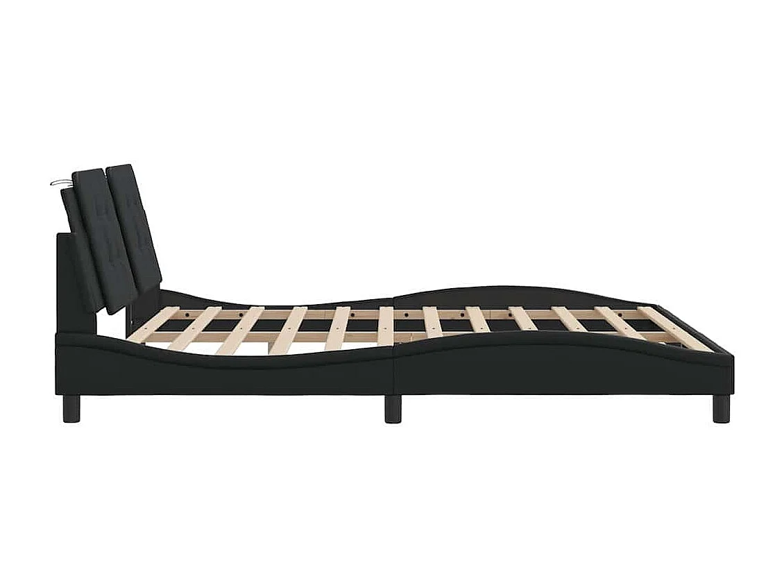 Bedframe zonder matras "Zadar" kunstleer zwart 180x200 cm
