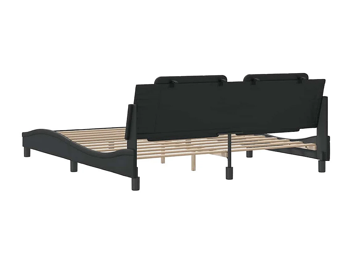 Bedframe zonder matras "Zadar" kunstleer zwart 180x200 cm