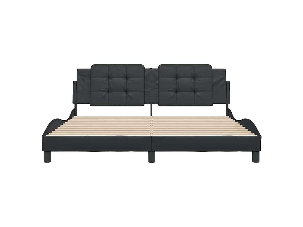 Bedframe zonder matras "Zadar" kunstleer zwart 180x200 cm